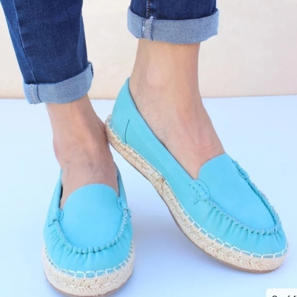 Maker's Shoes Aqua Moca Espadrilles NIB - Picture 1 of 12